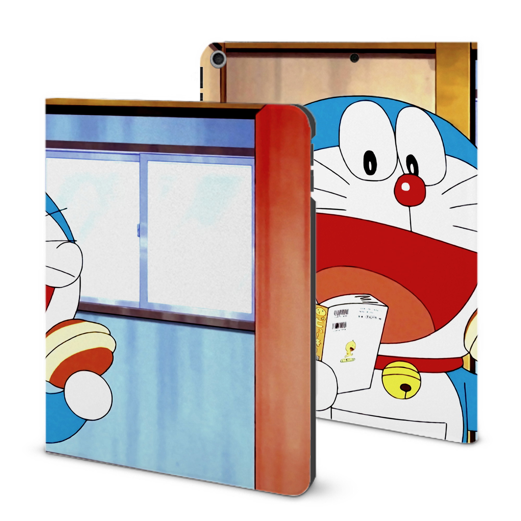 （画像用） ドラえもん Doraemon IPad ケース ブック型 PUレザー TPU 耐衝撃 軽量 薄型 ペン収納なし 全面保護 IPad 各モデル対応